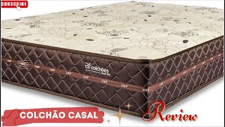 COLCHÃO CASAL ORTOPÉDICO FIRME ESPUMA D33 ANTIALÉRGICO CERTIFICADO BEGE 138X188X24CM   REVIEW [upl. by Raymund484]