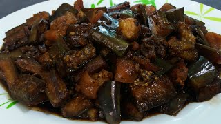 Adobong Talong with Pork  Quick and Easy Recipe [upl. by Mullen]