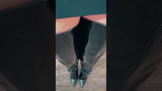 Women black thigh high boots  Fashion leather fashion trends leather highboots [upl. by Monty]