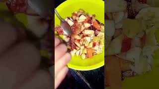 bareera and Ayesha ne banaya healthy fruit salad [upl. by Iliram]