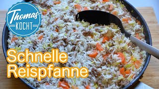 Reispfanne mit Hackfleisch  schnelles und einfaches Mittagessen  Kochen mit Nila [upl. by Foster665]