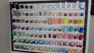 DIY Embroidery Thread Holder  Sewing Room Organization Ideas [upl. by Ahsilahs]