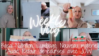 Weekly Vlog N°46  Basal Nutrition Rangement sous sol Lumbago Soft Box et Retour de courses JOW 🛒 [upl. by Vassili]