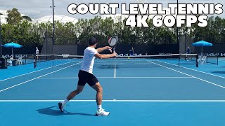 Aslan Karatsev Court Level Practice  2022 Australian Open 4K 60FPS [upl. by Ric]