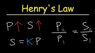 Henrys Law Explained  Gas Solubility amp Partial Pressure  Chemistry Problems [upl. by Chiquita]