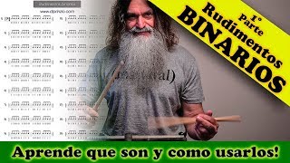 Clases de batería  Rudimentos binarios  1º parte [upl. by Amador]