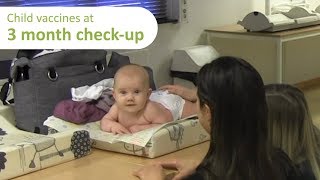 Child vaccines at 3 month checkup [upl. by Dorothy586]