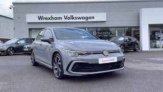 Volkswagen Golf RLine 15 eTSI Moonstone Grey Used  Wrexham Volkswagen [upl. by Nnorahs]