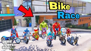 Franklin and Shinchan Ask Question amp Answer Test in Tuition Classes or Bike Racing in GTA V [upl. by Mani]