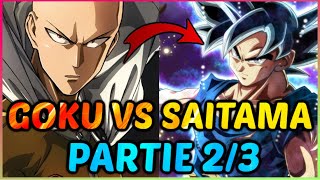 GOKU DEGAINE LE SSJBLUE KAIOKEN contre SAITAMA  part 2 fan animation [upl. by Daffodil]