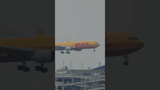 DHL 767300 landing at CVG airport shorts [upl. by Fredela400]