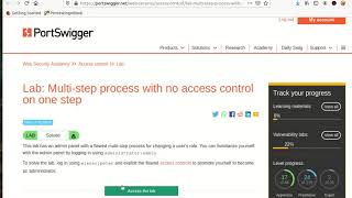 Lab Multistep process with no access control on one step [upl. by Sheeree]