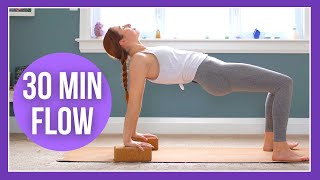 30 min Intermediate Yoga with Blocks  CURIOSITY OVER JUDGEMENT [upl. by Pierette853]