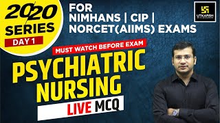 Psychiatric Nursing  NIMHANS  CIP  NORCETAIIMS  Important Questions 1  By Siddharth Sir [upl. by Eibur663]