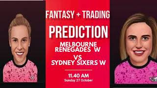 Detailed Analytics of WBBL 10  MRW vs SSW  Fantasy  Trading Prediction  viral mrwvsssw [upl. by Veradis567]