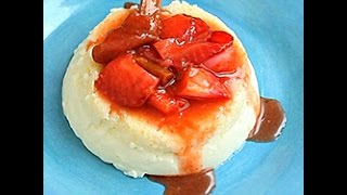 Come fare la panna cotta alle fragole  videoricette di dolci al cucchiaio [upl. by Richers]