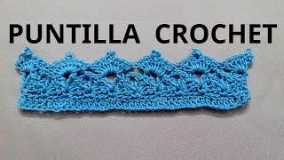 PUNTILLA en tejido crochet o ganchillo N° 14 tutorial paso a paso Moda a Crochet [upl. by Bellaude]