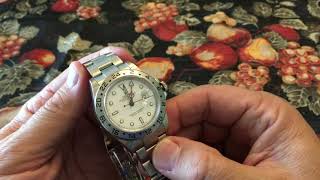 Rolex Explorer II Polar 16570 setting Date Time and GMT Caliber 3186 [upl. by Hnid]