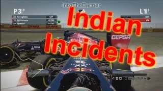 F1 Game 2012  Indian Incidents [upl. by Ahsenit764]