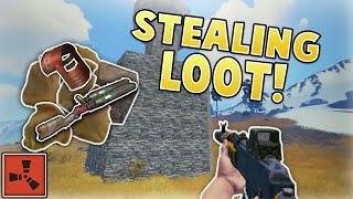 STEALING LOOT  Rust SOLO Gameplay [upl. by Noyk]