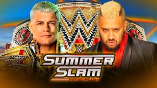 Cody Rhodes vs Solo Sikoa Undisputed WWE Championship Full Match WWE SummerSlam 2024 Highlights [upl. by Dleifyar]