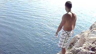 Makarska Croatia cliff jump big [upl. by Kurr]