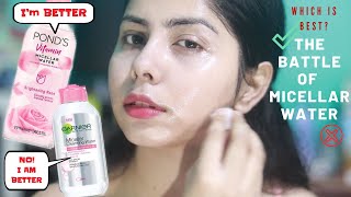 GARNIER MICELLAR CLEANSING WATER VS PONDS MICELLAR WATER  Which Is Better [upl. by Aneema843]