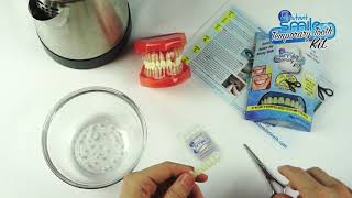 Instant Smile Temporary Tooth Kit  Instructional Fitting Video [upl. by Alded]