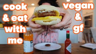 Cook amp Eat With Me  Vegan amp Gluten Free Breakfast Recipe  Mukbang Channon Rose Vlogs [upl. by Ylas915]