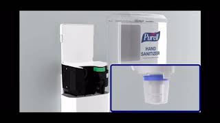 How to replace soap amp sanitiser for Purell ES8 touchfree dispensers  Hunter How To [upl. by Pauiie]