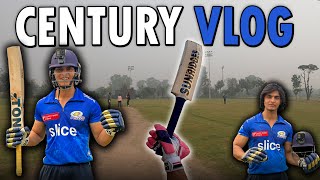 CENTURY VLOG ON A DIFFICULT PITCH 😍  100 64 In TOURNAMENT MATCH🔥  GoPro Cricket T20 Highlights [upl. by Leach]