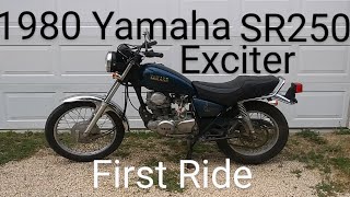 1980 Yamaha SR250 Exciter First Ride [upl. by Felicidad691]