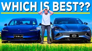 2024 Tesla Model 3 Highland vs BYD Seal WHO WINS [upl. by Elledoj]