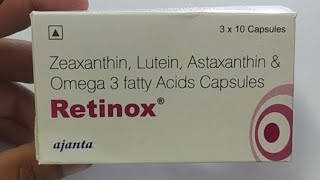 Retinox Capsule  Zeaxanthin Lutein Astaxanthin amp Omega 3 fatty Acids Capsules  Retinox Capsule Use [upl. by Burleigh]