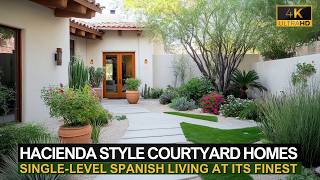 Hacienda Style Courtyard Homes SingleLevel Spanish Living at Its Finest [upl. by Warga479]