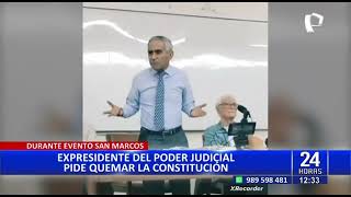 Duberlí Rodríguez expresidente del PJ quotHay que quemar la Constituciónquot [upl. by Eelinej]