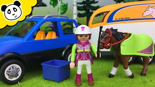 Playmobil Granja 🐎 Mi caballo y yo vamos al veterinario Playmobil es español [upl. by Siradal389]