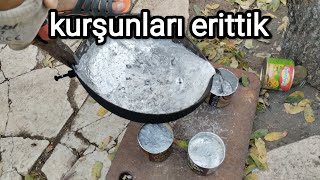 hurda kurşunları erittik kurşundökümü kurşun scrap hurda parakazanma ekgelir [upl. by Sumer]