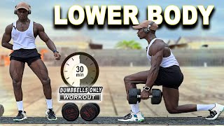 30 Mins DUMBBELL LEG WORKOUT  Beginners amp Advanced PT 2 [upl. by Torrin]