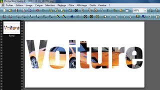 Remplir un texte avec une image sur PhotoFiltre FR [upl. by Eilyk]