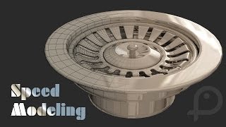 Speed modeling Sink drain 90mm diameter in 3ds max [upl. by Gahl]