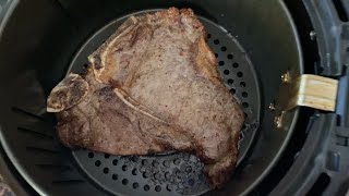 Air Fryer T Bone Steak  How To Cook T Bone Steaks In The Air Fryer  Perfect Air Fryer Steak Recipe [upl. by Ennoved]