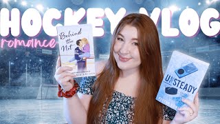 IN MY HOCKEY ROMANCE ERA  hockey romance reading vlog 🏒 [upl. by Cawley]