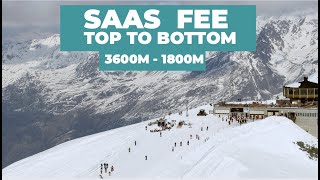 Saas Fee Top To Bottom Run  Magic Pass [upl. by Alejo606]