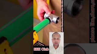 PVC pipe thread cutting technique reels short shortvideo ElectricToolTips usermasudranaDM [upl. by Kilgore922]