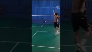 Lawan anak muda yg kalah push up 50 x badminton ramasportbatam shortvideo badmintonlovers [upl. by Seilenna]