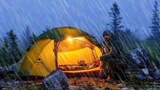 Camping In Thunder Storm And Heavy Rain  Part 2 [upl. by Kriss]