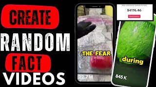 How to Create RANDOM FACT videos for TikTok creativity program  MAKE RANDOM FACTS VIDEOS [upl. by Dorison]