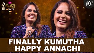 Finally Kumutha Happy Annachi  Nandita Swetha  JFW Movie Awards 2022 [upl. by Aowda]