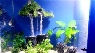 Aquarium sand waterfall 17  Mysterious island [upl. by Heimer]